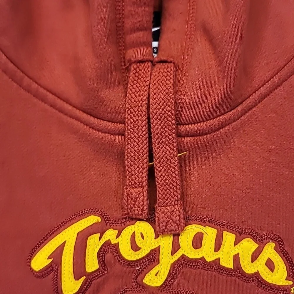 Vintage Nike NCAA USC Trojans Authentic Team Hoodie‎ Men's Size Small Y2K Swoosh